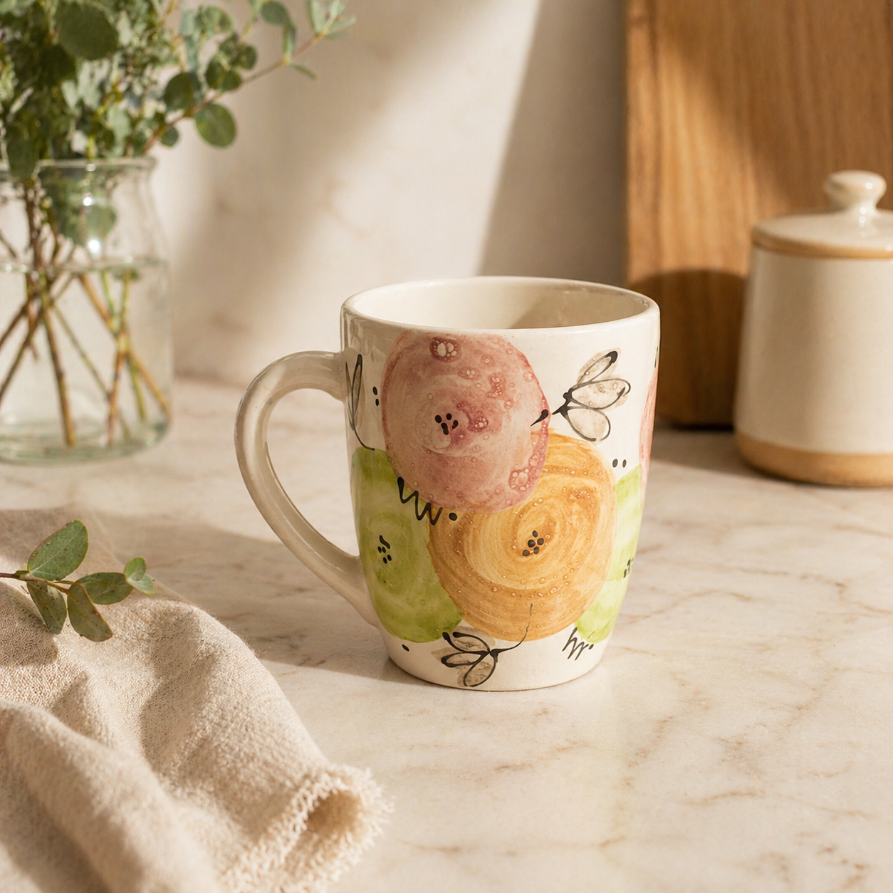 Taza diseño Rosetón Tricolor